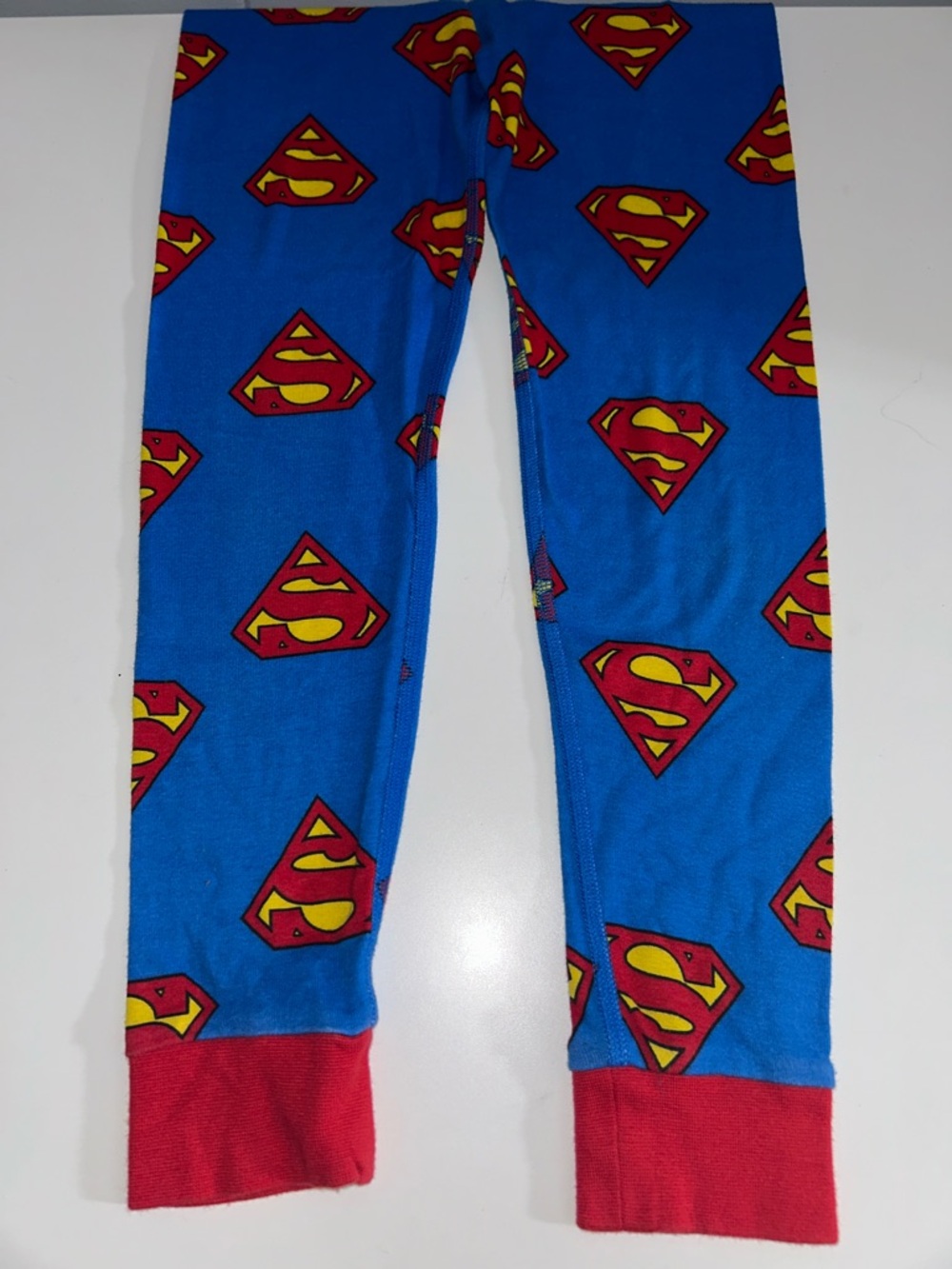 H&M DC Superman Long Sleeve + Pants Pajamas Size 8 - Picture 8 of 13